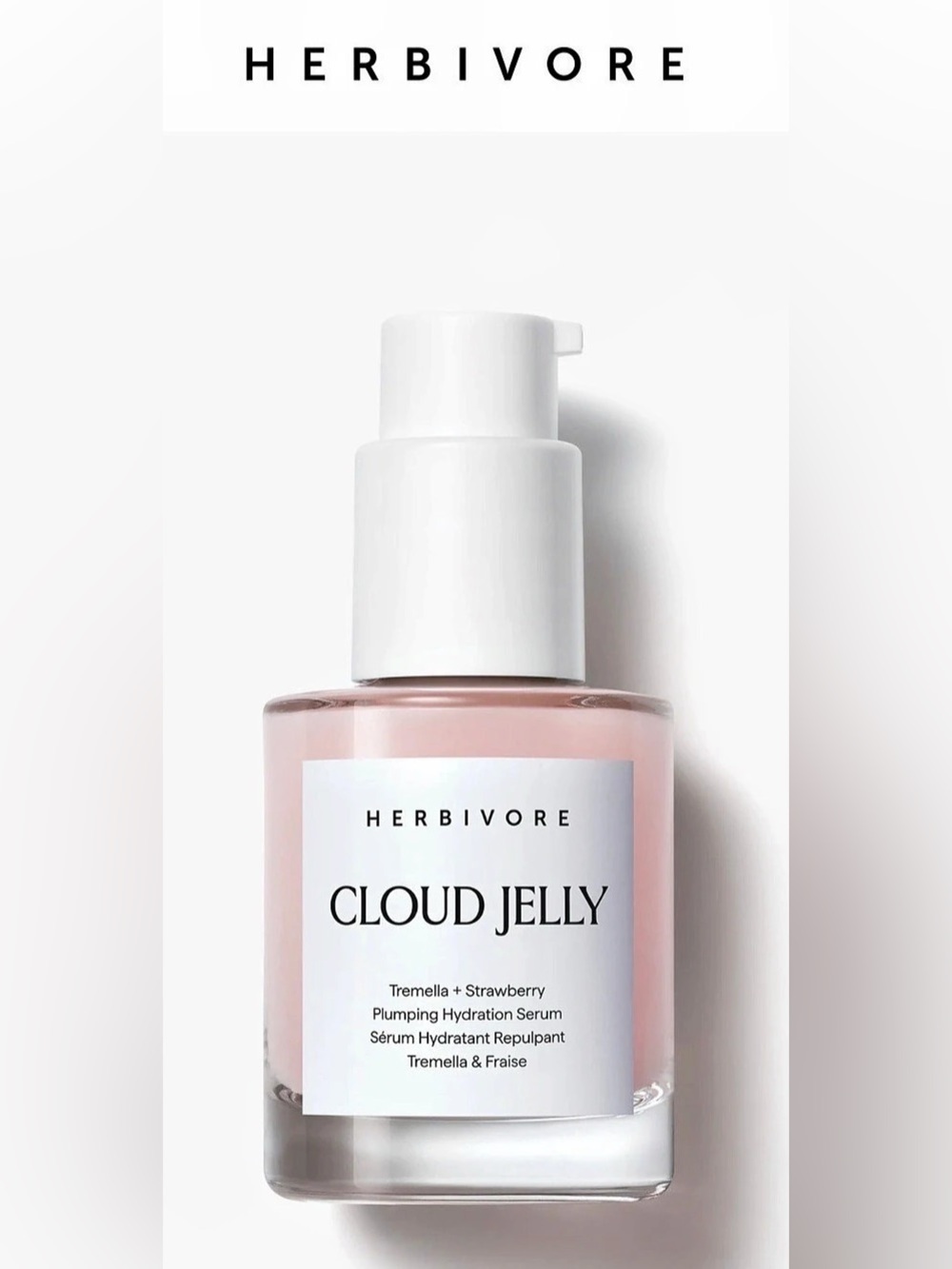 Herbivore CLOUD JELLY Tremella + Strawberry Plumping Hydration Face Serum
